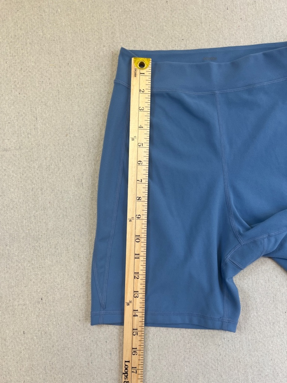 ODODOS Blue High Waisted Biker Shorts Women’s Size S Stretch Athletic - Picture 9 of 12